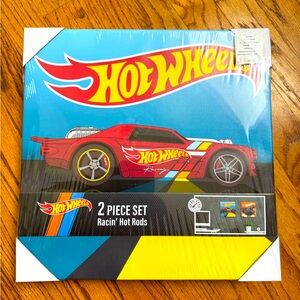 New Sealed 2 Piece Racing Hot Rods Canvas Wall Signs - Hot Wheels - Hobby Lobby